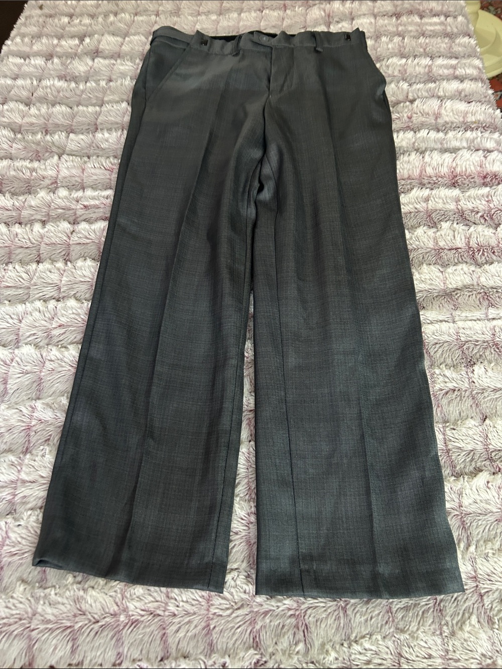Tazio Dark Gray Dress Pants - Classic Pleated Trousers size 7